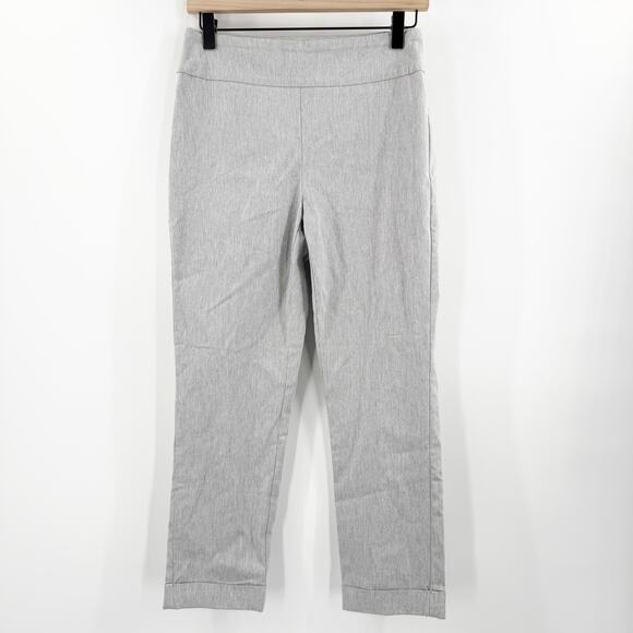 Tribal Pants - Tribal Pull On Pants Size 6 Gray NEW Stretch NWOT Cuff Capri Classic Office Work